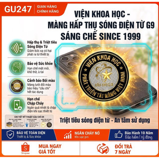 [VienKhoaHoc] Cầu Chì G9 - Miếng Dán Điện Thoại Hấp Thụ 99% Sóng Điện Từ Phiên Bản Viện Khoa Học
