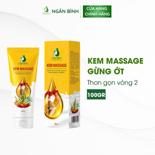 [TẶNG LĂN] Kem Massage Ngân Bình 100g | Massage Body Hỗ Trợ Săn Chắc Da Eo Mông Đùi