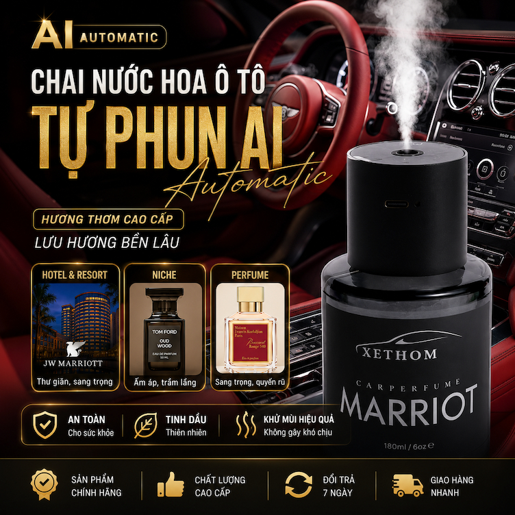Chai Nước Hoa ô tô Tự Động Để Khay Đựng Cốc AI Automatic 180ml- Máy Khuếch Tán Nước Hoa Có Nhiều Mùi Lựa Chọn