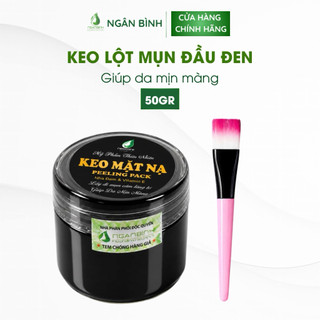 Gel Lột Mụn Đầu Đen Ngân Bình 50g - Hỗ Trợ Làm Sạch Mụn Cám Tặng Cọ Chính Hãng