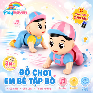 Đồ Chơi Em Bé Tập Bò Có Nhạc, Bé Biết Bò Vui Nhộn Tặng Kèm Pin