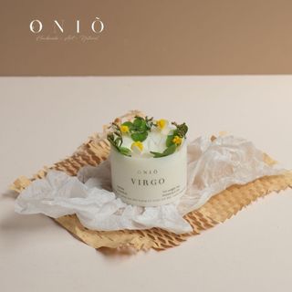 Nến trụ thấp trang trí hoa lá Handmade, Quà sinh nhật, Quà kỷ niệm, Zodiac Collection - ONIÕ