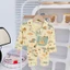 Full Size(6-36kg) Bộ Dài Tay Áo Chất Thun Lạnh In Hình Cho Bé Trai -Bé Gái