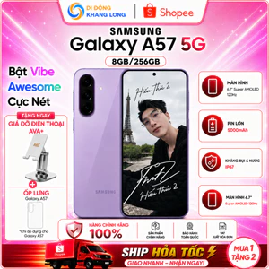 Điện thoại Samsung Galaxy A57 5G 8GB/256GB - Tặng ốp lưng Samsung và Giá đỡ Điện Thoại thương hiệu Ava+
