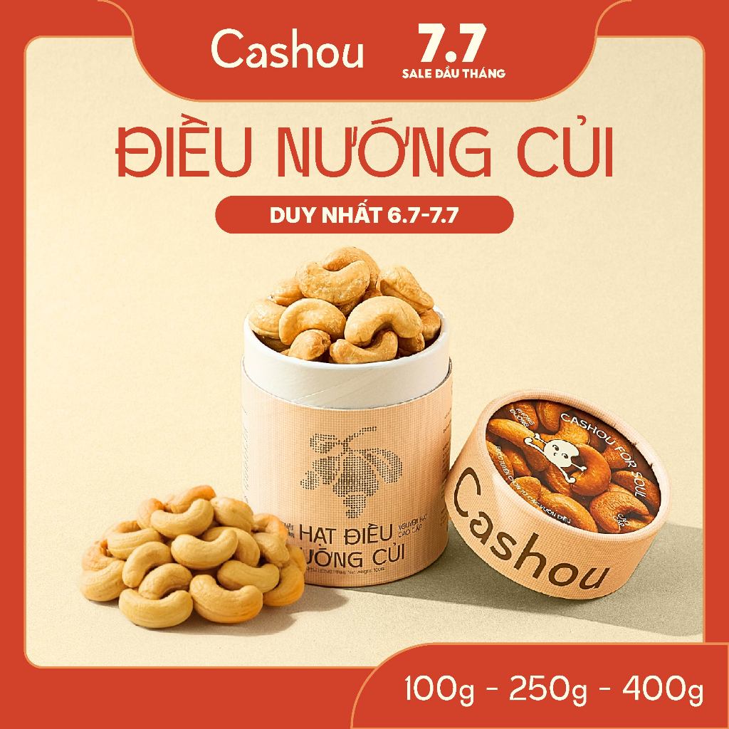 Hạt Điều Nướng Củi Không Vỏ Nguyên Hạt Cashou – Hạt Điều Bình Phước Giòn Bùi, Giàu Dinh Dưỡng