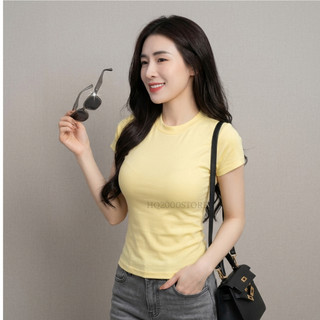 Áo Thun Cộc Tay Nữ Cotton Cao Cấp Basic Form Đẹp, Thiết Kế Trẻ Trung Mix Đồ Chuẩn Trend Hàn Quốc