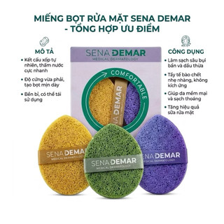 Bông Mút Rửa Mặt Bọt Biển senademar - Bọt Rửa Mặt Giọt Nước Làm Sạch mụn cám,sợi bã nhờn trên da IS265