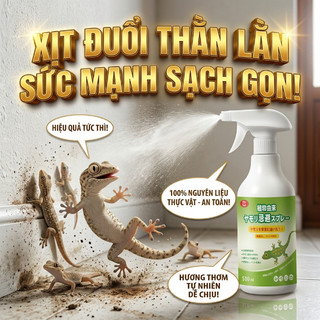 Dung dịch xịt đuổi thằn lằn - thuốc diệt thằn lằn trong nhà, giảm thằn lằn rõ rệt 510ml - mua 1 tặng 1