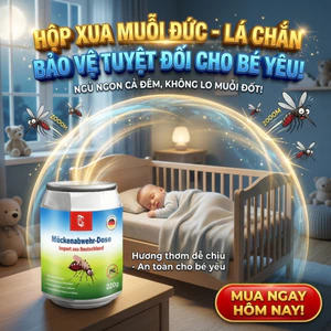 Sản phẩm mới sáp chống muỗi, xua muỗi nhanh, an toàn dịu nhẹ, mẹ và bé dùng được 220g