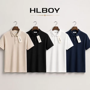 Bộ 3 áo thun polo nam HLBOY vải cá sấu co giãn 4 chiều cổ bẻ TRON710