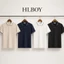 Bộ 3 áo thun polo nam HLBOY vải cá sấu co giãn 4 chiều cổ bẻ phối viền SOC710