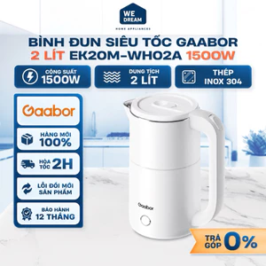 Ấm Đun Siêu Tốc Gaabor EK20M-WH02A 2L - Hàng Chính Hãng