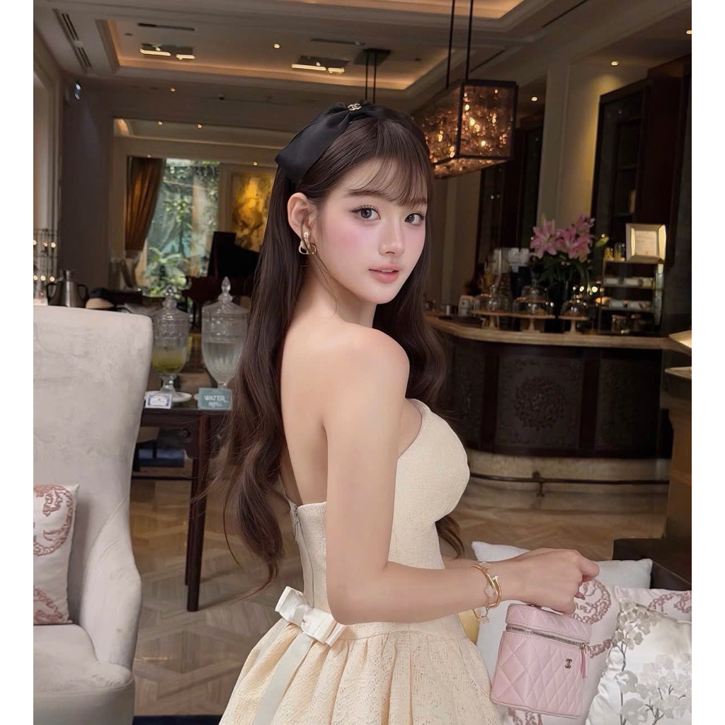 kẹp tóc - bờm tóc nơ dài 75cm mẫu mới Bongshe