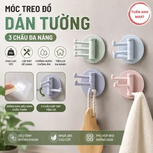 Combo 10 cái Móc Treo Đồ Dán Tường 3 Chấu Đa Năng