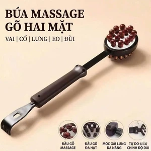 Cây Gậy Đấm Lưng, Gãi Lưng, Đấm Bóp Massgae Cực Đã 3in1 Cây massage 3 Chức Năng Dài 38cm