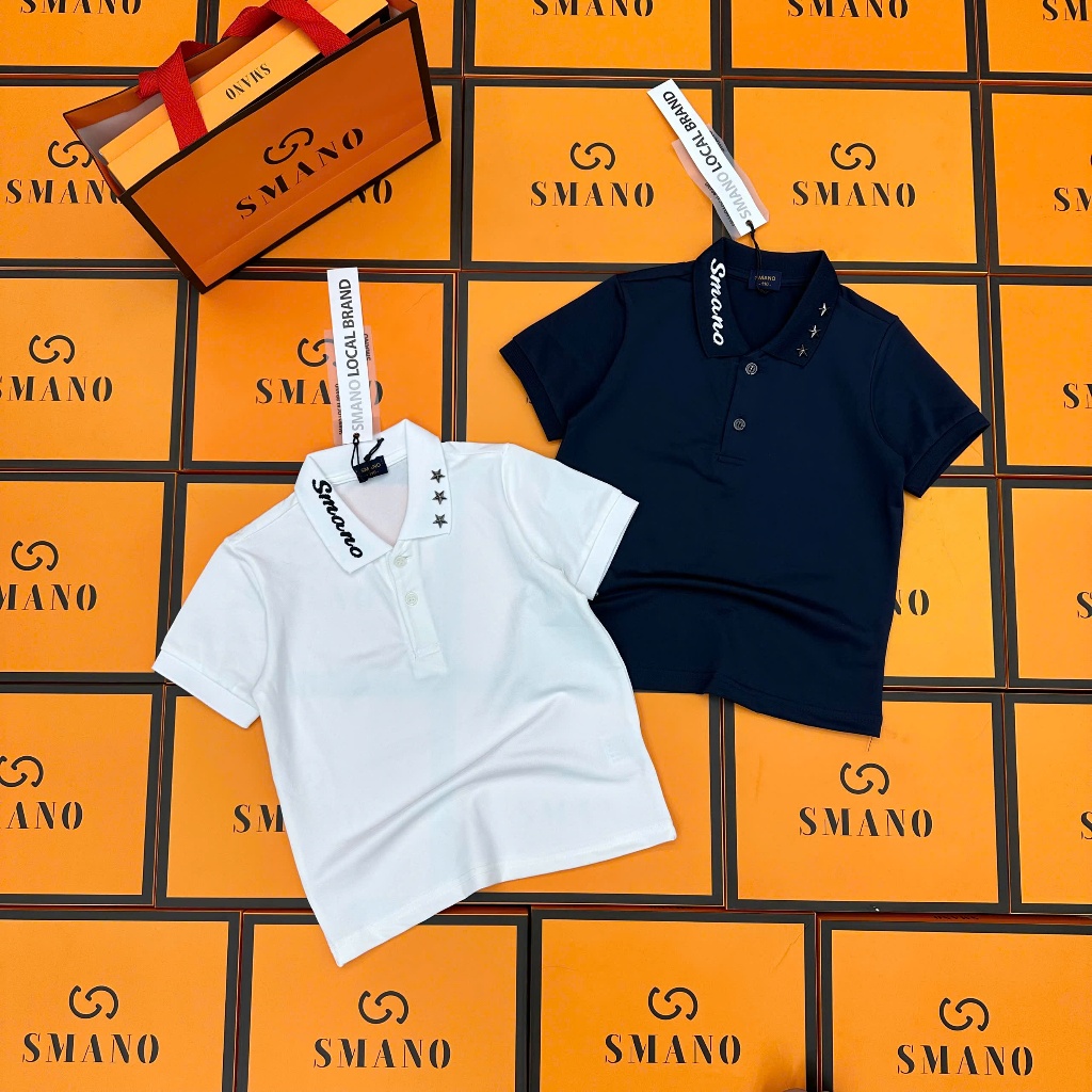 Áo Polo Bé Trai Smano Phối Màu Siêu Đẹp - Áo Polo Bé Trai Phối 2 Màu Phong Cách Boy Phố