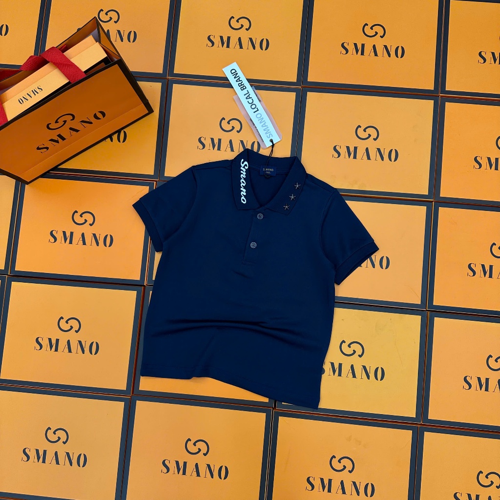 Áo Polo Bé Trai Smano Phối Màu Siêu Đẹp - Áo Polo Bé Trai Phối 2 Màu Phong Cách Boy Phố