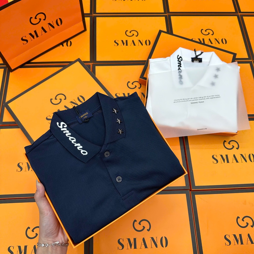 Áo Polo Bé Trai Smano Phối Màu Siêu Đẹp - Áo Polo Bé Trai Phối 2 Màu Phong Cách Boy Phố