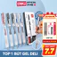 Bút Bi Nước Mực Gel Ngòi 0.5mm Deli Vỏ Trong Suốt Có Đệm Tay Văn Phòng Học Sinh A575