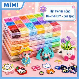 【Bộ phụ kiện đầy đủ】Bộ hạt cườm nung Perler DIY 2.6mm kèm bàn ủi, đồ chơi trí tuệ, giúp rèn luyện khả năng tập trung.