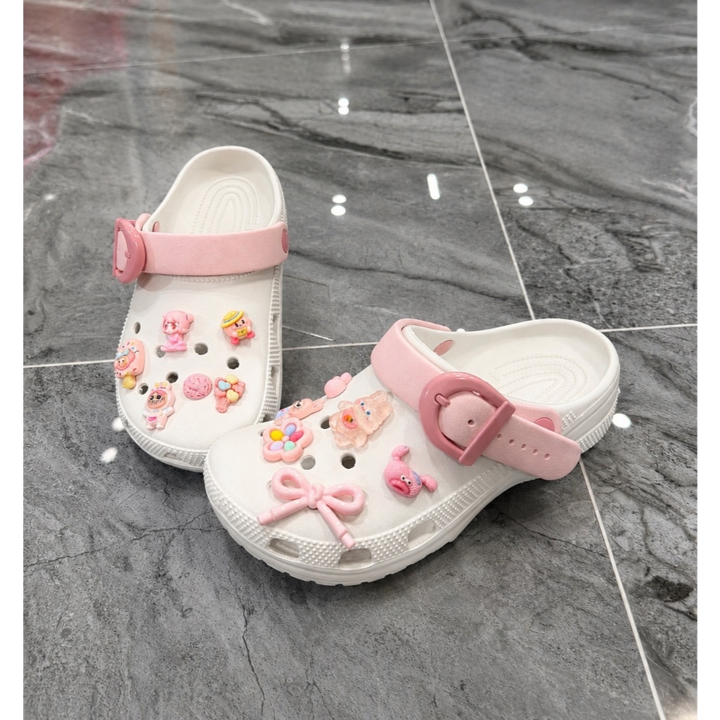 Hot 🔥Dép sục đúc hot- tặng 8 charm ngâu nhiên- đúc nguyên khói chất liệu eva size 36-43-(TLA 02- A1)
