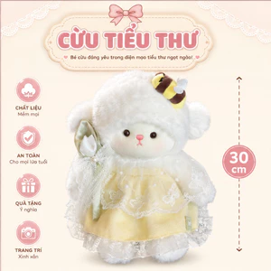 Gấu Bông Cừu Tiểu Thư 30cm Cao Cấp Mặc Váy Ren Sang Trọng - Thú Nhồi Bông Mềm Mịn Quà Tặng Dễ Thương