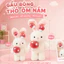 Gấu Bông Thỏ Ôm Nấm Cao Cấp - Thú Nhồi Bông Siêu Mềm Dễ Thương Quà Tặng Cho Bé Và Bạn Gái