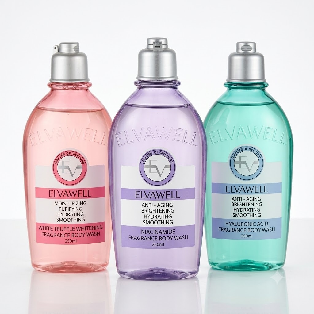 Sữa Tắm ELVAWELL 250ml Chính Hãng White Truffle Hương Nước Hoa Dưỡng Ẩm Làm Sáng Da