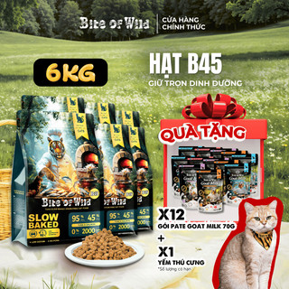 Thức Ăn Cho Mèo Bite Of Wild B45 Combo 6 Gói 1KG 45% Độ Đạm Không Chứa Ngũ Cốc Cho Mèo Mọi Lứa Tuổi