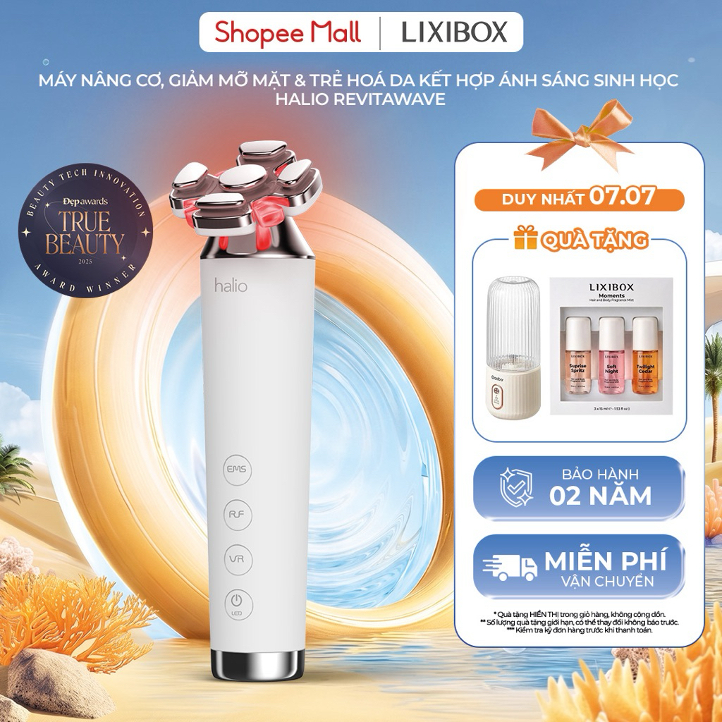 [SPLIVE] Máy Nâng Cơ, Giảm Mỡ Mặt & Trẻ Hoá Da Kết Hợp Ánh Sáng Sinh Học Halio RevitaWave Skin Rejuvenator