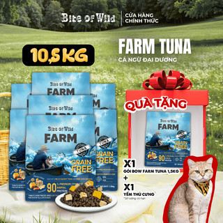 Hạt Cho Mèo Bite Of Wild Farm Cá Ngừ Combo 7 Gói 1.5KG, Hỗ Trợ Tiêu Hóa, 90% Đạm Từ Gà, Cá Ngừ Na Uy