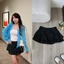 Una Skirt (TSW) Chân váy ngắn hoạ tiết hoa xếp tầng Nữ the.sweaterweather
