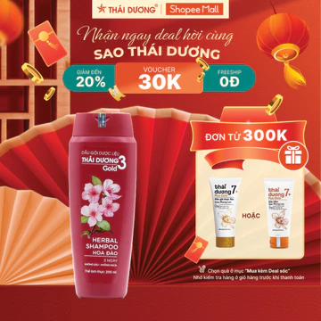 Dầu gội dược liệu Thái Dương 3 500ml/200ml sạch gàu, giảm ngứa- Sao Thái Dương