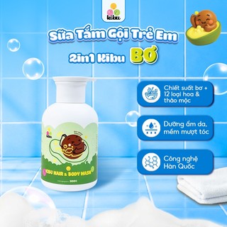 Sữa Tắm Gội Trẻ Em 2in1 Kibu BƠ - Bảo Vệ Tóc Mềm Mượt & Dịu Nhẹ Cho Da Nhạy Cảm - 300ml
