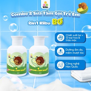 Combo 2 Sữa Tắm Gội Trẻ Em 2in1 Kibu BƠ - Bảo Vệ Tóc Mềm Mượt & Dịu Nhẹ Cho Da Nhạy Cảm - 300ml