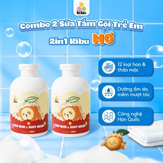 Combo 2 Sữa Tắm Gội Trẻ Em 2in1 Kibu MƠ - Bảo Vệ Tóc Mềm Mượt & Dịu Nhẹ Cho Da Nhạy Cảm - 300ml