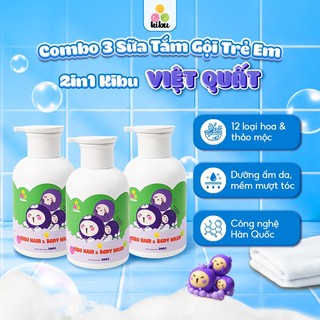 Combo 3 chai Sữa Tắm Gội Trẻ Em 2in1 Kibu VIỆT QUẤT