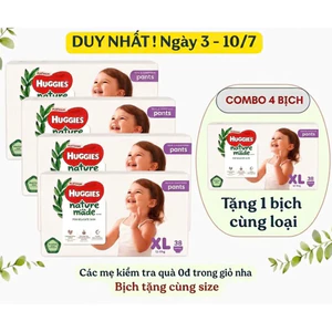 Tã Quần Huggies Platinum Nature Made đủ size M58/L44/XL38/XXL26/XXXL28