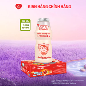 Sữa chua uống KUN dinh dưỡng lên men có đường thùng 48 chai x 100ml