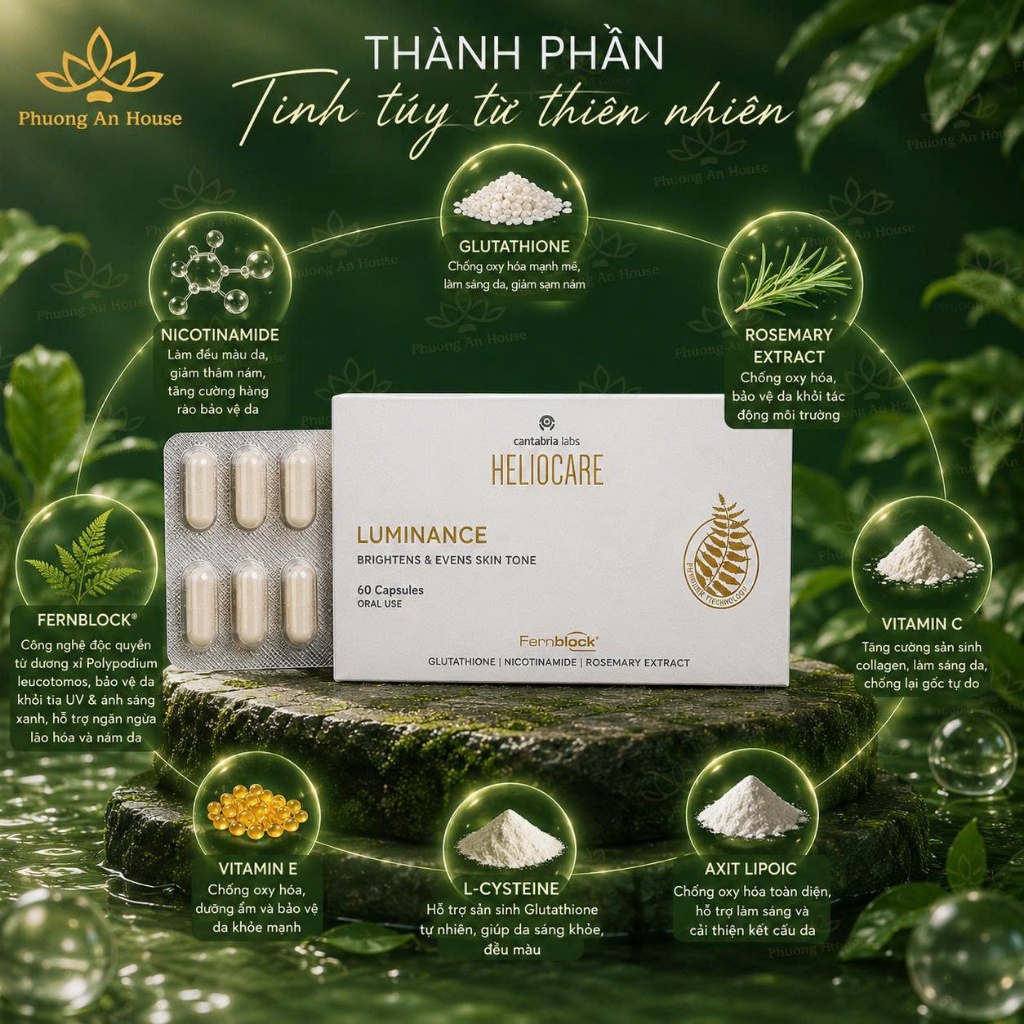 Thực phẩm bảo vệ sức khỏe HELIOCARE LUMINANCE (Hộp 60v)