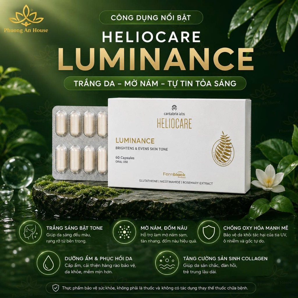 Thực phẩm bảo vệ sức khỏe HELIOCARE LUMINANCE (Hộp 60v)