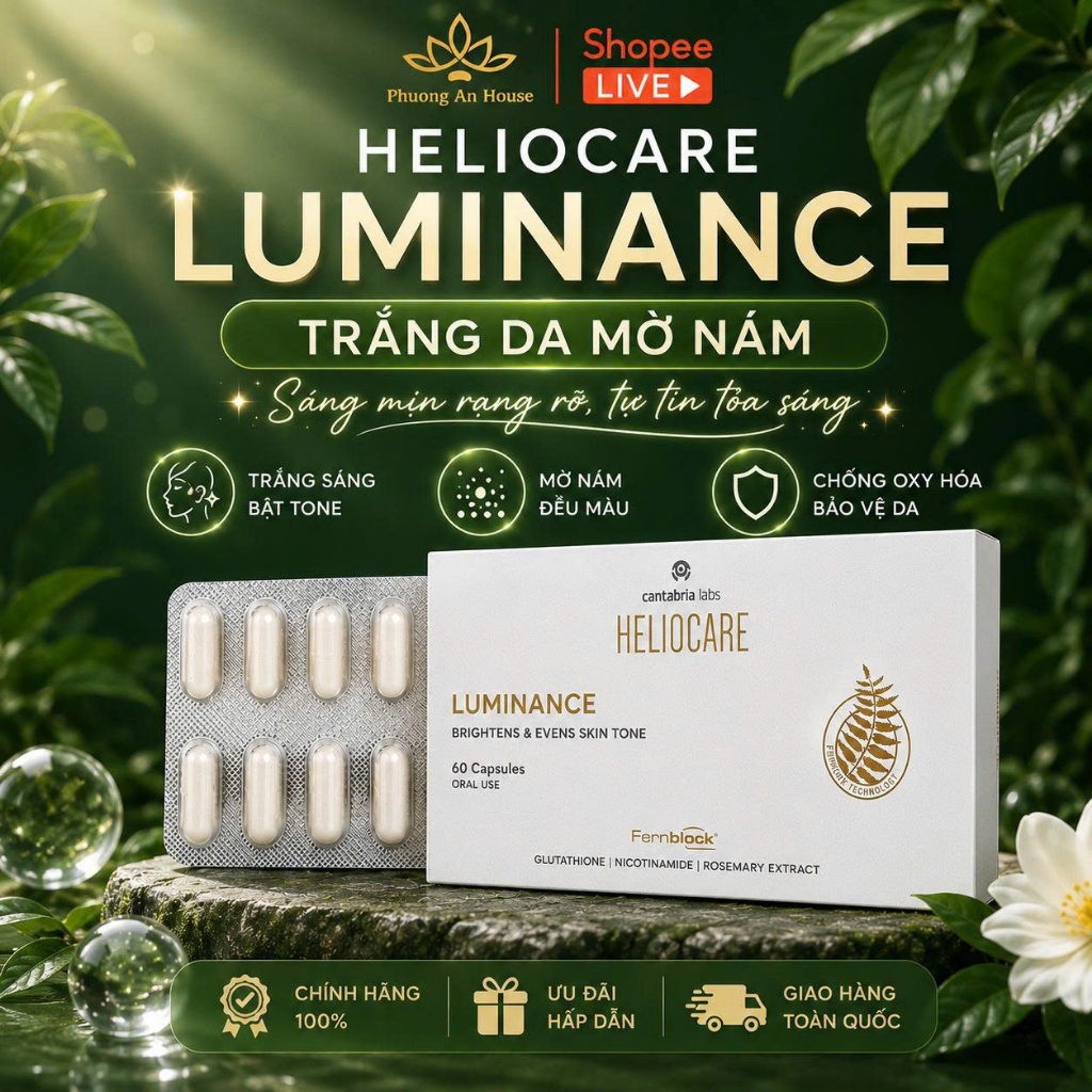 Thực phẩm bảo vệ sức khỏe HELIOCARE LUMINANCE (Hộp 60v)
