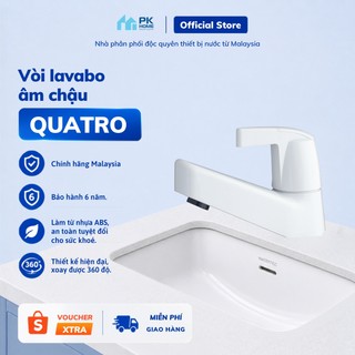 Vòi lavabo WATERTEC màu trắng WT0003 nhựa ABS/PP/POM Malaysia chống oxy hóa