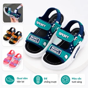 Dép sandal quai dán cho bé trai bé gái 2-4 tuổi hình khủng long ShinHome (form nhỏ)