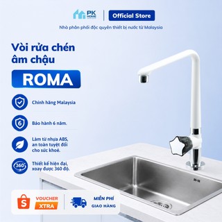Vòi rửa chén âm chậu WATERTEC màu trắng than WT007N nhựa ABS Malaysia