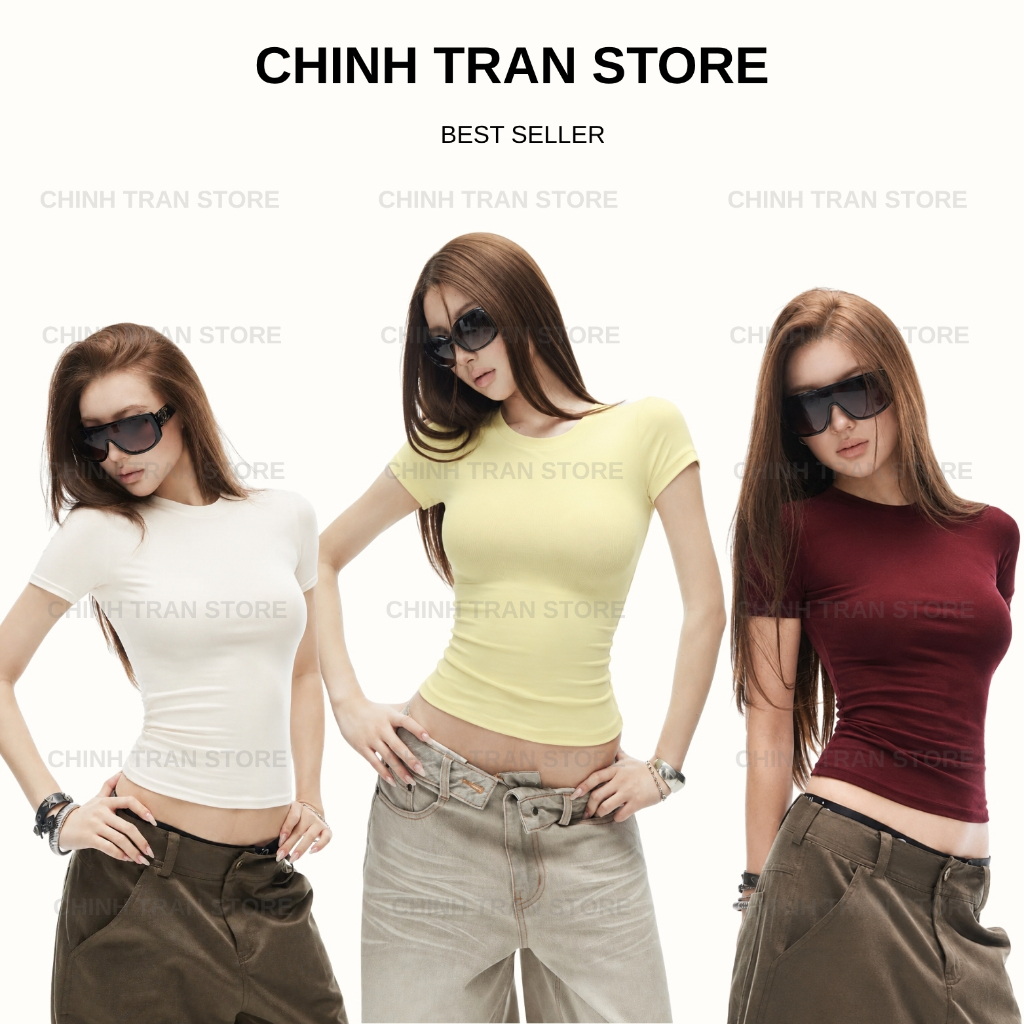 [THẮT EO] Áo Thun Ôm Body Cotton Mịn Co Giãn- Chinh Trần Store