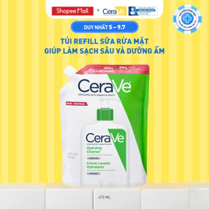 Túi refill sữa rửa mặt giúp làm sạch sâu và dưỡng ẩm Cerave Hydrating Cleanser 473ML