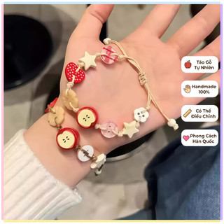 Vòng Tay Handmade Hình Quả Táo Phong Cách Vintage Mori Girl Dễ Thương, Phụ Kiện Nữ Độc Đáo Quà Tặng Ý Nghĩa