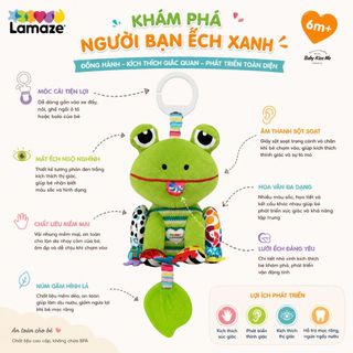 Đồ Chơi Treo Nôi Lamaze Jibber Jabber Jake Ếch Xanh Kích Thích Thị Giác Xúc Giác Thính Giác 0M+