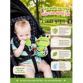 Đồ Chơi Treo Nôi Lamaze Jibber Jabber Jake Ếch Xanh Kích Thích Thị Giác Xúc Giác Thính Giác 0M+